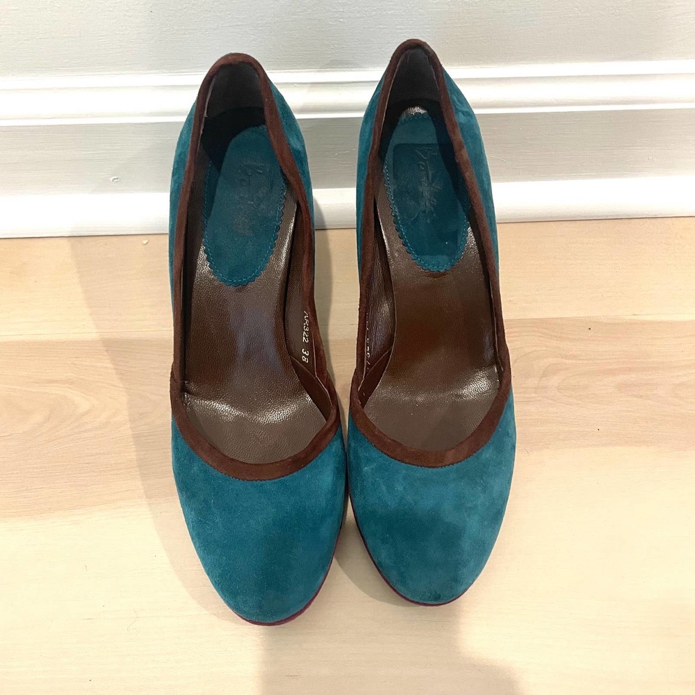 Boden Blue & Brown Suede Heels - Gem